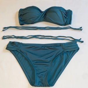 Bikini top and bottom sold together. Used but in good‎ condition!